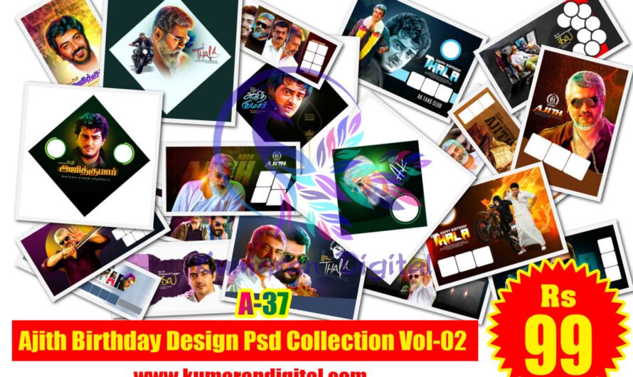 Thala Ajith Birthday Design Psd Collection Vol-02