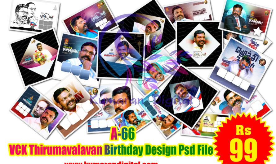 VCK Thirumavalavan Birthday Design Psd Collection