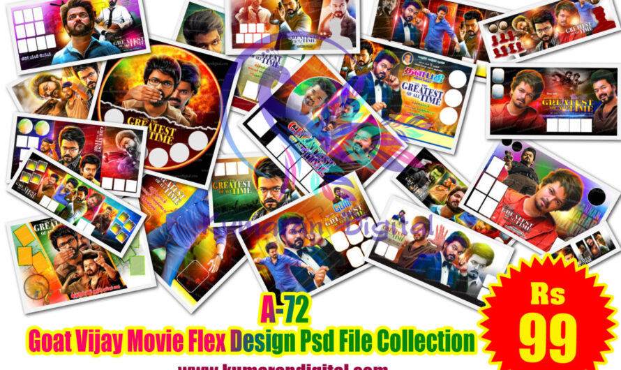 Goat Vijay Movie Flex Design Psd File Collection