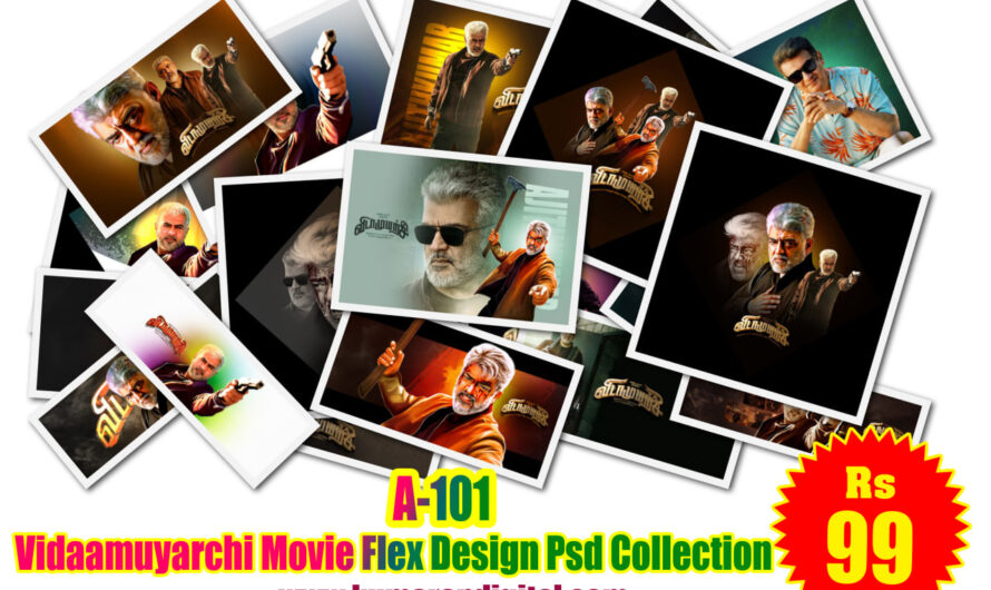 Ajith Vidaamuyarchi Movie Flex Design Psd Collection