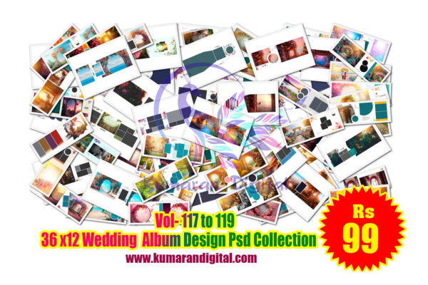 36 x12 Wedding Album Design Psd Collection Vol-117to119