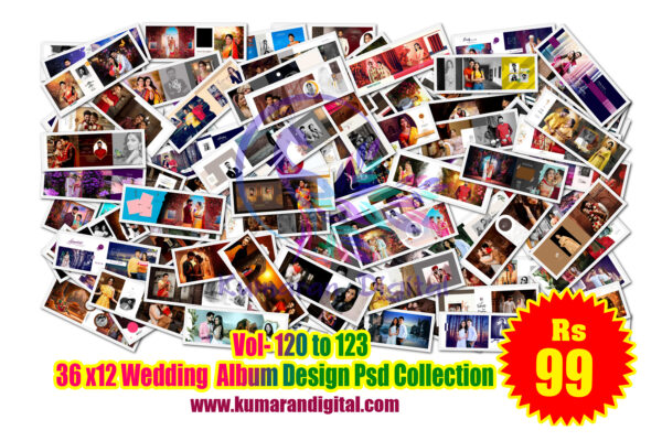 36 x12 Wedding Album Design Psd Collection Vol-120to123