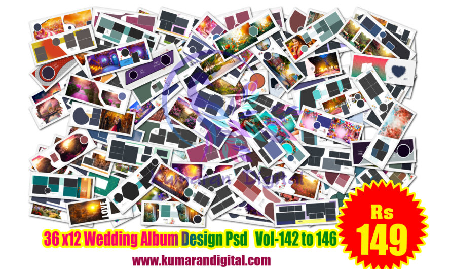 36 x12 Wedding Album Design Psd Collection Vol-142 to 146