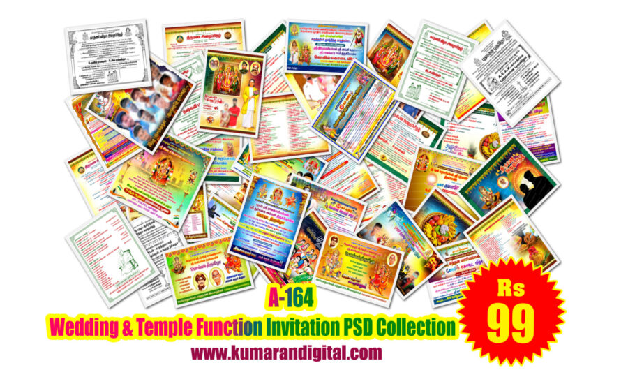 Wedding & Temple Function Invitation PSD Collection