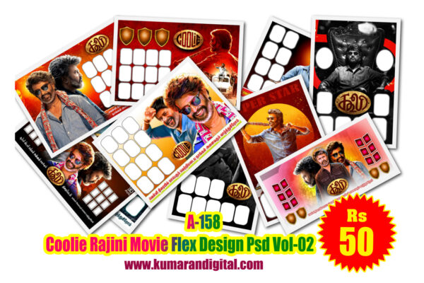 Coolie Rajini Movie Poster & Flex Design Psd Collection Vol-02