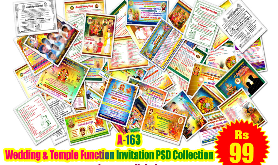 Wedding & Temple Function Invitation PSD Collection