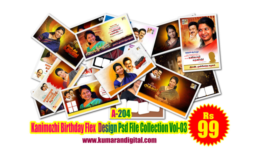 Kanimozhi Birthday Flex Design Psd File Collection Vol-03