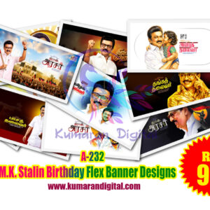 A-232 DMK M.K. Stalin Birthday Flex Banner Designs Psd Collection
