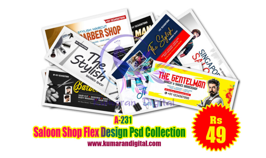 Saloon Shop Flex Design Psd Collection